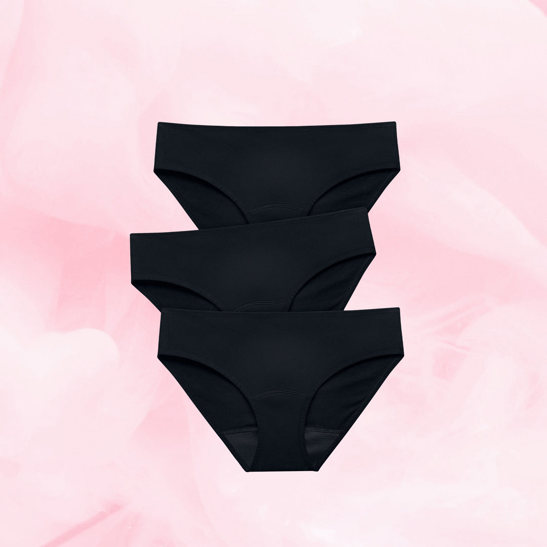 Cotton Hipster Period Pants (3 Pack) Heavy Period Pants