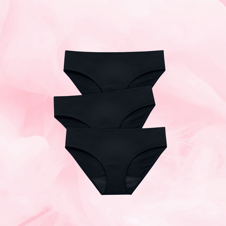 Cotton Hipster Period Pants (3 Pack) Heavy Period Pants