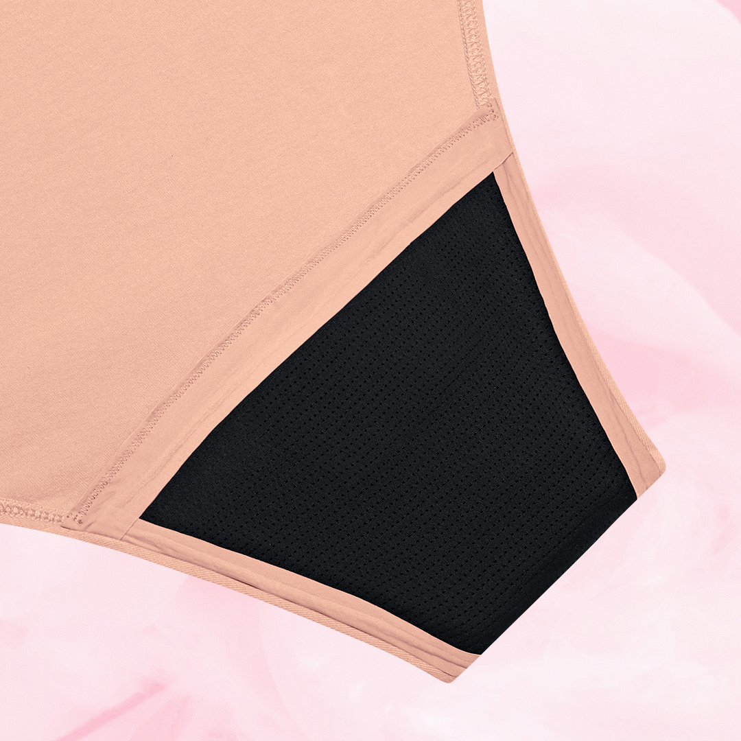 ComfortFit Essentials Brazilian Heavy period pants with a sleek design, featuring a gusset for a snug fit and discreet, reliable protection.