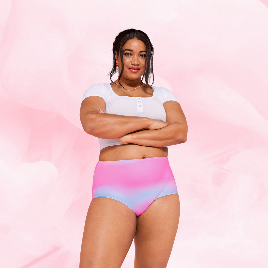 Essentials High Waist Moderate Aura Print Period Pants