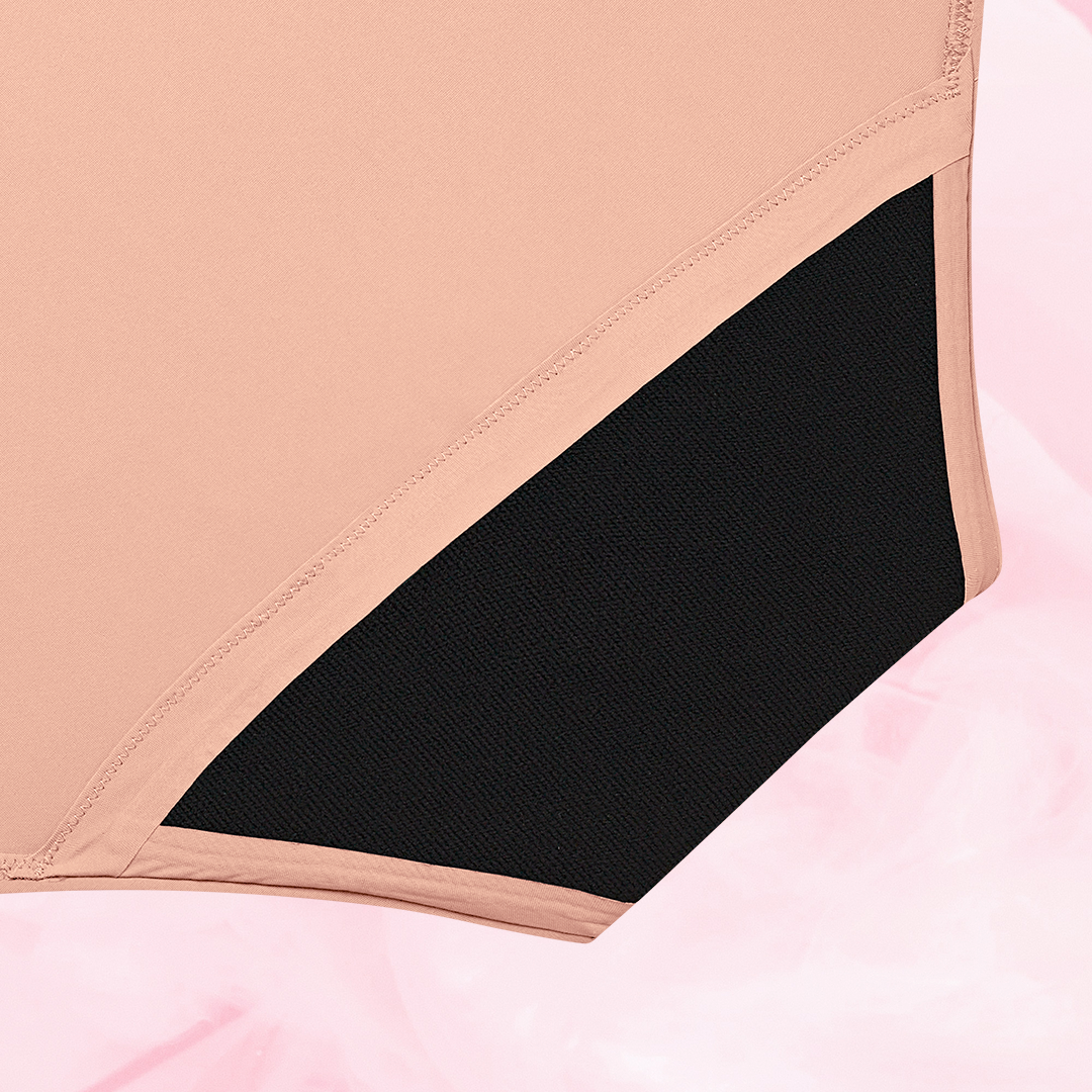 ComfortFit High Waist Moderate period pants close-up, showcasing the discreet, slimline gusset and high waist design for comfortable, reliable protection.