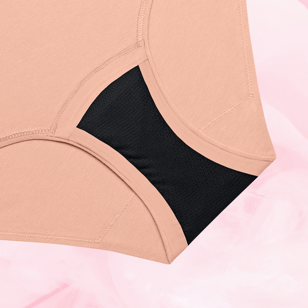 ComfortFit Essentials Hipster Light period pants, featuring a high waist and slimline edges for discreet protection, with a focus on comfort and reliable 12-hour coverage.