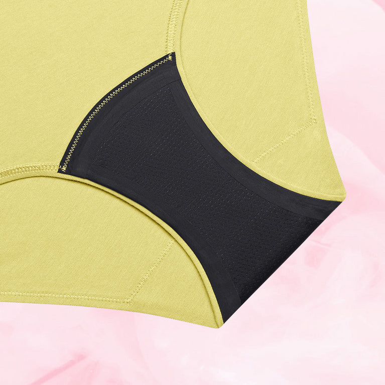 Essentials Hipster Light Pineapple Yellow Gusset Front