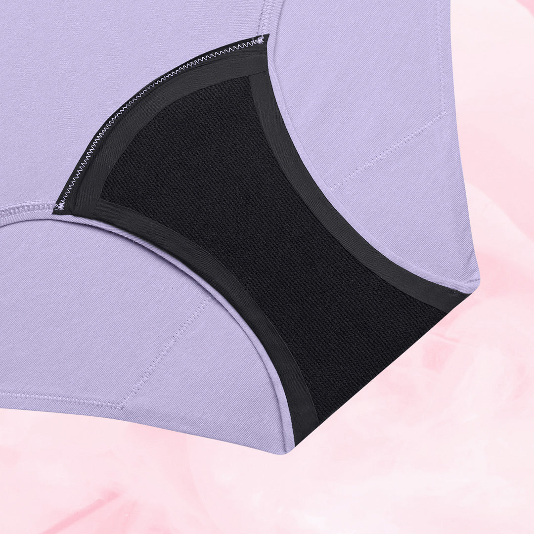 Essentials Hipster Moderate Lavender Gusset Front lavender