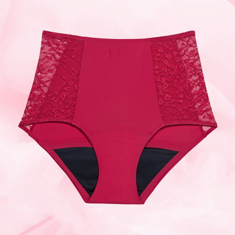 High Waist Floral Heavy Electric Magenta Period Pants