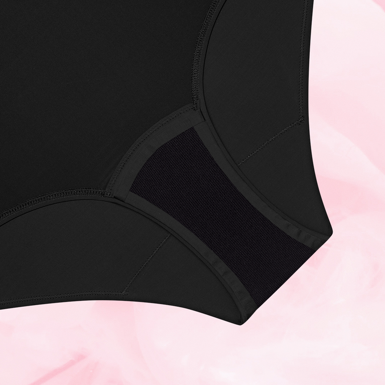 ComfortFit High Waist Moderate period pants with a black band, designed for reliable, discreet protection, featuring a high waist and ComfortFit gusset for enhanced fit.