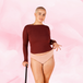 ComfortFit Essentials Brazilian Light period pants, showcased by a woman modeling their fit and design, highlighting the sleek, discreet protection and breathable fabric.