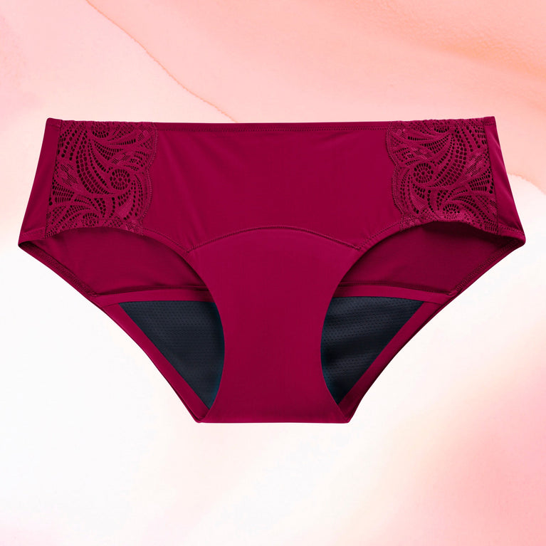 Hipster Heavy Burgundy 1 piece per pack Period Underwear